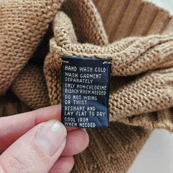 Polo by Ralph Lauren Men's Tan Beige Sweater Size XL Tall 100% Cotton - Picture 8 of 14